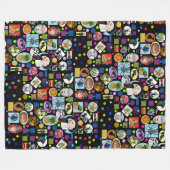 それは不機嫌、不機嫌、大きい気違いの世界のフリースブランケットです フリースブランケット (正面(横))