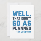 それは予定通りに進まなかった サンキューカード (正面)