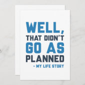 それは予定通りに進まなかった サンキューカード (正面/裏面)