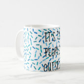 それは余りにマグの外のPeopleyです コーヒーマグカップ (正面左)