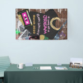 それは全てジュリームだった| 90'sヒップホップブルー&金ゴールド 横断幕 (トレードショー)