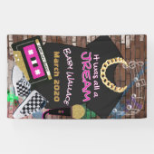 それは全てジュリームだった| 90'sヒップホップブルー&金ゴールド 横断幕 (横)