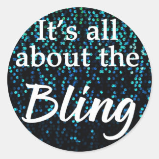 それは全てThe、きらきら光るティール（緑がかった色）、Stickers / Sealesについて ラウンドシール