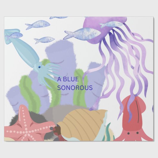 それは全体の海洋の雰囲気を描いたもの ラッピングペーパー (フラット)