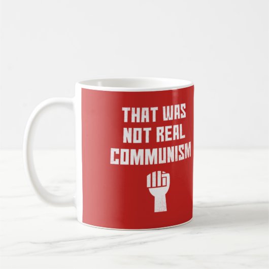 それは共産主義で実在はない コーヒーマグカップ (左)