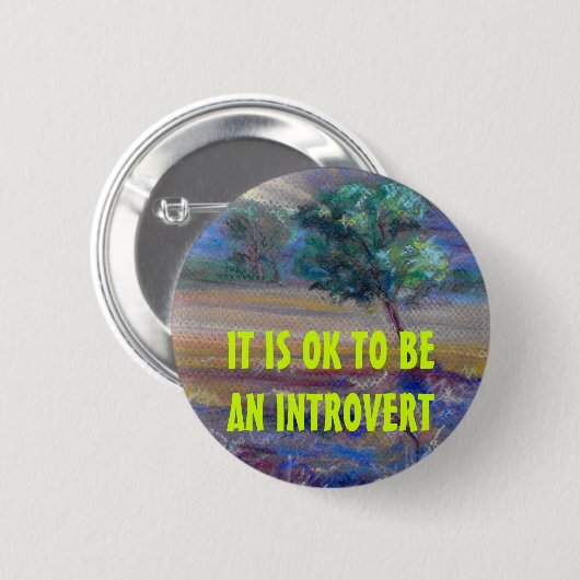 それは内向的なボタンであることは良いです 缶バッジ (正面&裏面)