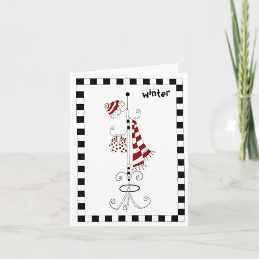 それは冬です サンキューカード (正面)