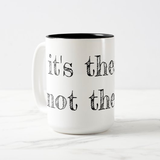 それは劇場のない劇場の先生のマグです ツートーンマグカップ (正面左)