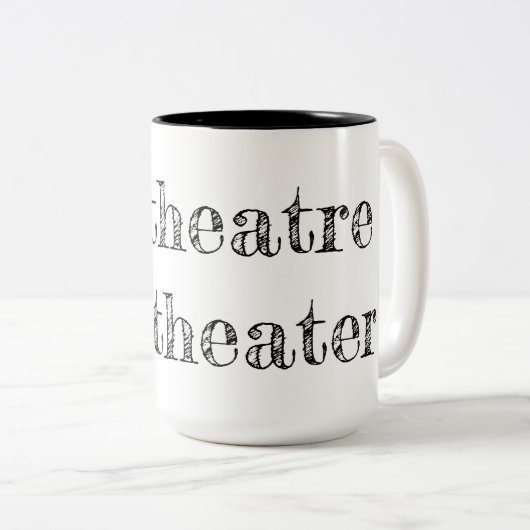 それは劇場のない劇場の先生のマグです ツートーンマグカップ (正面右)