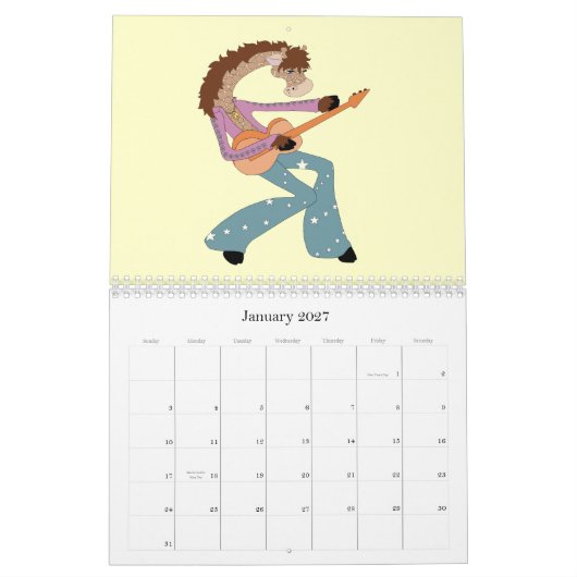 それは動物園です! 大抵キリン… カレンダー (1月 2027)