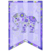 それは双生児です! ベビー象によっては紫色のテーマが開花します バンティングフラッグ (第2の旗)