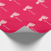 それは双生児のばら色の足跡の包装紙です ラッピングペーパー (角)