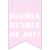 それは双生児の女の子の男の子の旗布の旗です バンティングフラッグ (第1の旗)