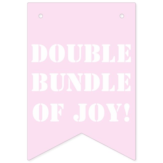 それは双生児の女の子の男の子の旗布の旗です バンティングフラッグ (第1の旗)