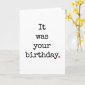 それは君の誕生日おもしろいの名刺だ カード (黄色い花)