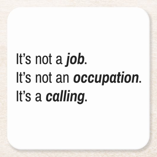 それは呼び出し紙コースターだ スクエアペーパーコースター (正面)