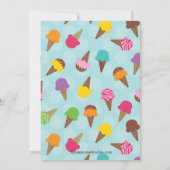 それは夏のアイスクリームのパーティの招待状です 招待状 (裏面)