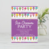 それは夏のアイスクリームのパーティの招待状です 招待状 (スタンド正面)