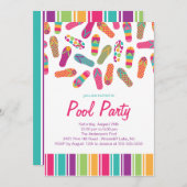 それは夏の双安定回路のプールのパーティの招待状です 招待状 (正面/裏面)