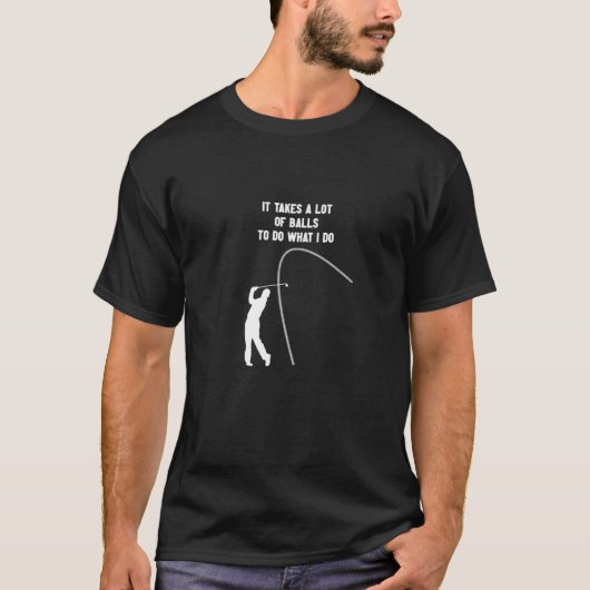 それは多くのボールを取るおもしろいゴルフスライスTee Golfi Tシャツ (正面)