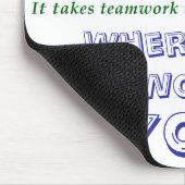 それは夢の仕事のマウスパッドを作るためにチームワークを取ります マウスパッド (コーナー)