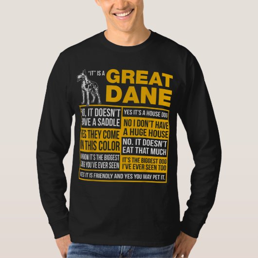それは大いなるおもしろい贈与犬好きだ Tシャツ (正面)