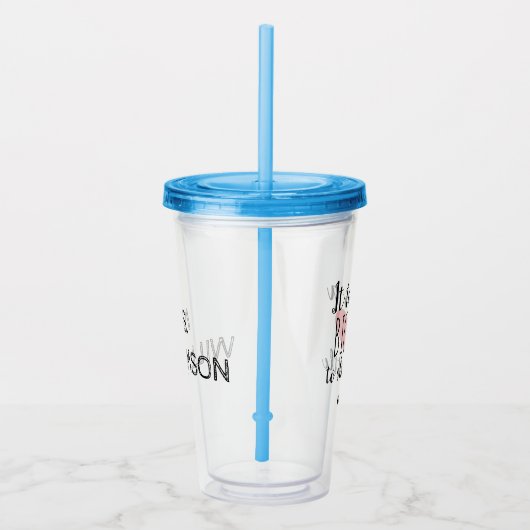 それは大きなハートカスタム先生評価を要する アクリルタンブラー (右)