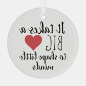 それは大きなハート先生感謝の贈り物を取る ガラスオーナメント (裏面)