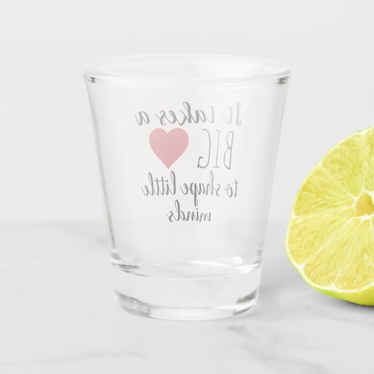 それは大きなハート先生感謝の贈り物を取る ショットグラス (裏面)