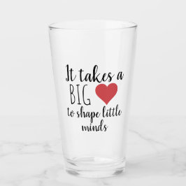 それは大きなハート先生感謝の贈り物を取る タンブラーグラス