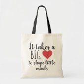 それは大きなハート先生感謝の贈り物を取る トートバッグ (正面)