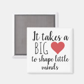 それは大きなハート先生感謝の贈り物を取る マグネット (正面/裏面)