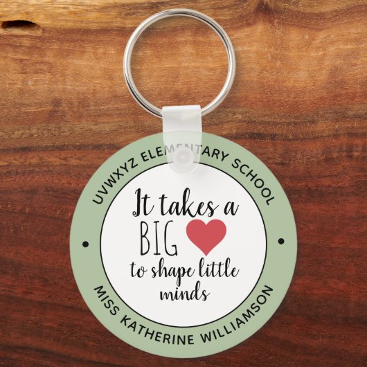 それは大きなハート先生評価のカスタム キーホルダー (正面)