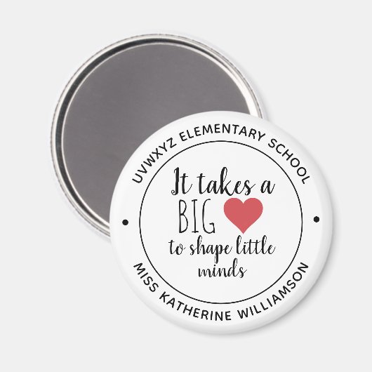 それは大きなハート先生評価のカスタム マグネット (正面/裏面)