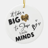 それは大きなハート先生評価を要する セラミックオーナメント (正面)
