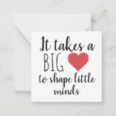 それは大きなハート先生評価を要する ノートカード (正面)