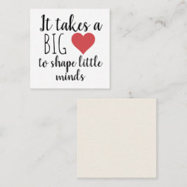 それは大きなハート先生評価を要する ノートカード