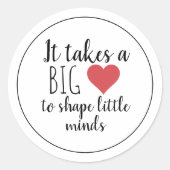 それは大きなハート先生評価を要する ラウンドシール (正面)