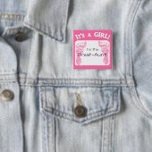 それは女の子です! 親類のための新生児ボタン 缶バッジ (インサイチュ)