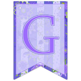 それは女の子です! 象によっては紫色のアゲハチョウが開花します バンティングフラッグ