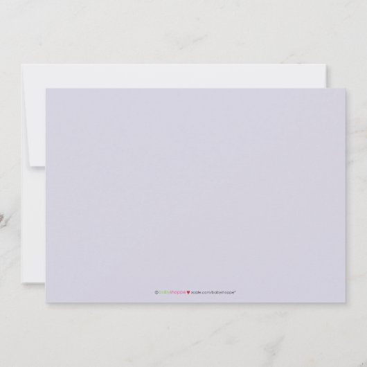 それは女の子です! Clotheslineのベビーシャワーの招待状 招待状 (裏面)