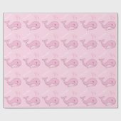 それは女の子のピンクのベビーのクジラです ラッピングペーパー (フラット)