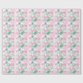 それは女の子のピンクのベビーのクジラです ラッピングペーパー (フラット)