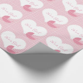 それは女の子のピンクのベビーカーです ラッピングペーパー (角)