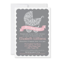 それは女の子のベビーシャワーの招待状です