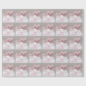 それは女の子のベビーシャワーキャンデーの安全ピンです ラッピングペーパー (フラット)