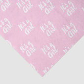 それは女の子のライトピンクの白い赤ちゃんシャワー贈り物だ 薄葉紙 (詳細)