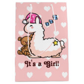 それは女の子のラマです! ミディアムペーパーバッグ (正面)