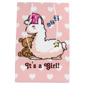 それは女の子のラマです! ミディアムペーパーバッグ (裏面)