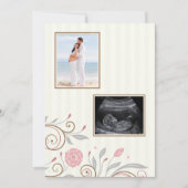 それは女の子の写真のベビーシャワーの招待状のカスタムです 招待状 (正面)